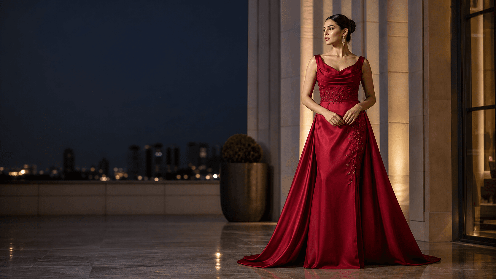 Evening Drape Gown thumbnail 2